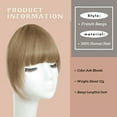 thumbnail image 2 of Clip in Bangs for Women 100% Human Hair Extensions French Bangs Flat Neat Bangs Fringe with Hairpieces Clip on Curved Bangs for Daily Wear, 2 of 7