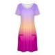 thumbnail image 4 of Vestido Corto de Verano Moda Gradiente Corto de Manga en V Cuello Vestido Casual, Poliéster Ligero de Verano, Lavado de Manos, 4 of 9