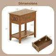 thumbnail image 3 of Gymax Set of 2 Contemporary Side End Table Compact Table w/ Drawer Nightstand Tawny, 3 of 6