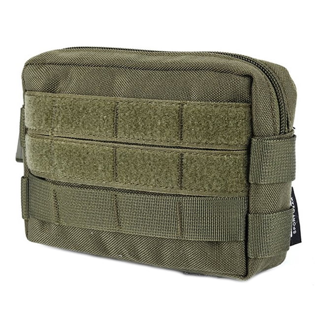 TOPTIE Pochette Molle Tactique, Pochette d'Administration Horizontale, Petit Sac Utilitaire d'Équipement EDC pour Outils - Vert
