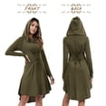 thumbnail image 2 of MYATED Womens Renaissance Costumes Halloween Costume for Womens Vintage Hooded Costume Medieval Dress High Low Pullover Dress,Green,M, 2 of 6