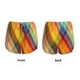 thumbnail image 5 of Lsque Abstract Watercolors Tartan Printed Women's Running Shorts with Liner Pockets,Elastic Quick Dry Workout Athletic Gym Yoga Shorts,Womens High Waist Shorts-XX-Large, 5 of 9