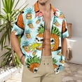 thumbnail image 5 of Beach Shirt Men Pineapple Print Casual Summer Shirts Hawaiian Button Down Clothes for Beach, 5 of 6