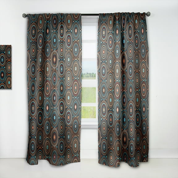 Designart 'Bituminous Impressions IV' Bohemian & Eclectic Curtain Panel