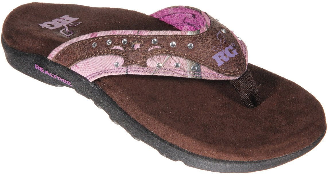 Realtree Girl Trish Women Authentic Slip On Design Thong Sandal Lavender Xtra Walmart