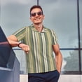 thumbnail image 4 of Balery Colourful stripes Camisa Polo de Hombre con Estampado, de Manga Corta y Tejido Medio, Camisa Tipo Golf Polo-XX-Large, 4 of 6