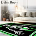thumbnail image 2 of ODIKA 4x6 Machine Washable Non-Slip Area Rug, Spooky Skeletal Figure Halloween Bathroom Ultra Soft Rug, None, 514490, 2 of 7