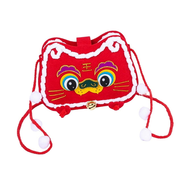 Kit para hacer bolsos DIY con cierre de botón y correa desmontable, ideal para tejer y regalar. Tigre