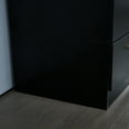 thumbnail image 2 of ModMakers 4-Door Wardrobe Armoire Closet with Mirror, Freestanding Wood Armoire Wardrobe Storage Cabinet with 3 Drawers & Hanging Robs, Golden Handles, Black Walnut, Wood, 2 of 8