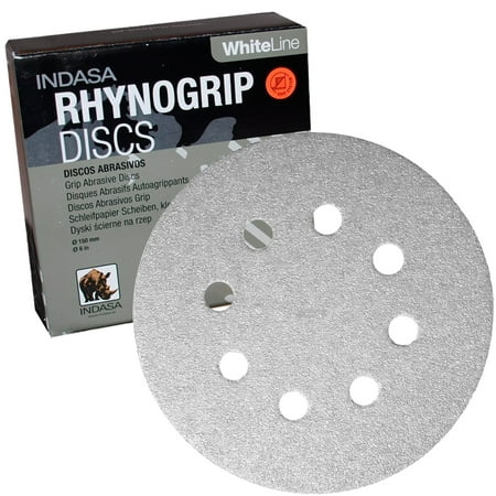 

5 8 Hole Rhynogrip Hook & Loop Discs (Box of 50) | 60 Grit AO | Indasa 55-60