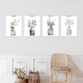 thumbnail image 2 of PixonSign Frameless Pastel Forest Leaf Glass Vase Wall Art, Set of 4 Nature Wildeflowers Room Decor Prints, Botanical Floral Wall Décor, Modern Landscape Posters for Office - 11"x14", 2 of 5