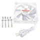 thumbnail image 1 of 120mm Hydraulic Bearing PWM Case Fan, Intelligent Temperature Control, 5V, 1500RPM, ARGB, for PC, White, 1 of 4