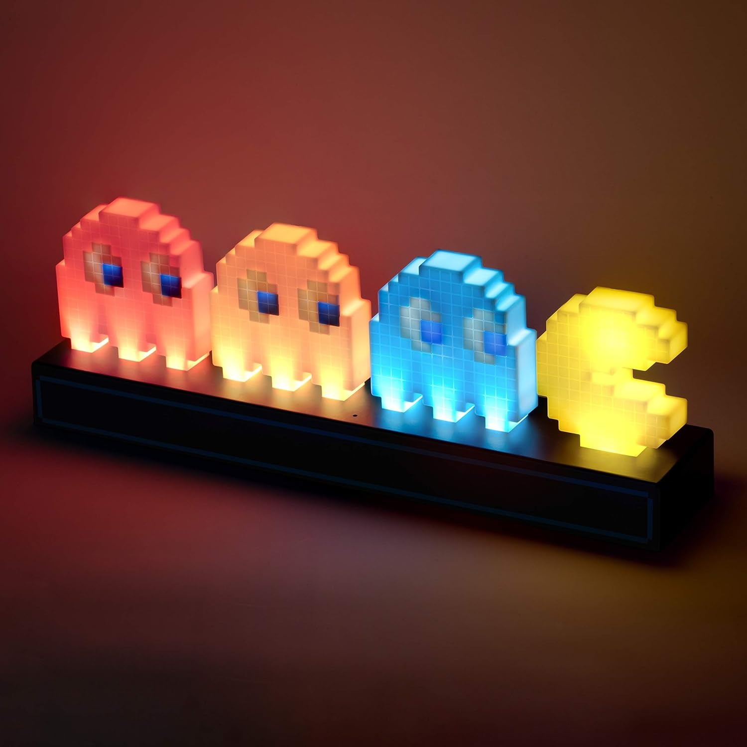 Voice controlled 3D night light, color graphic pixel light, game icon, atmosphere light, Pac Man collectible digital light