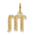 thumbnail image 3 of Diamond2Deal 14K Yellow Gold Letter M Initial Charm Pendant for Women, 3 of 6