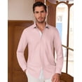 thumbnail image 3 of sogami Men's Stylish Button Down Shirt Wrinkle Free Long Sleeve Business Casual Shirt, 3 of 6