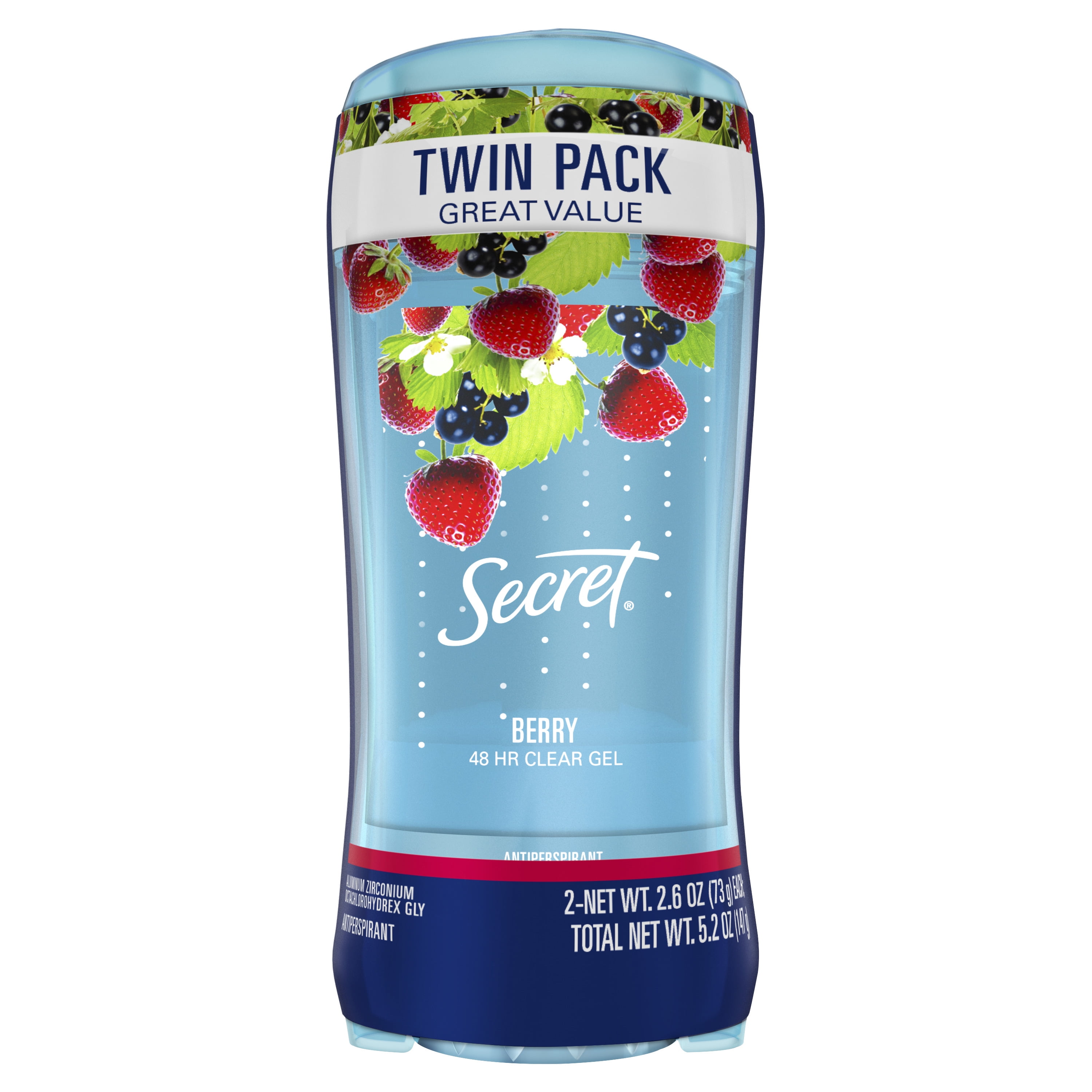 Secret Fresh Antiperspirant Deodorant Clear Gel Summer Berry 2.6 oz, 2