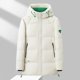 thumbnail image 4 of Chaqueta deportiva brillante de plumón de longitud media para hombre y mujer, para parejas, gruesa, cálida, para frío extremo, color negro y dorado, 4 of 5