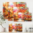 thumbnail image 4 of Designart ' The Lake In Autumn By Colorful Autumn Trees ' Modern Canvas Wall Art Print, 4 of 4