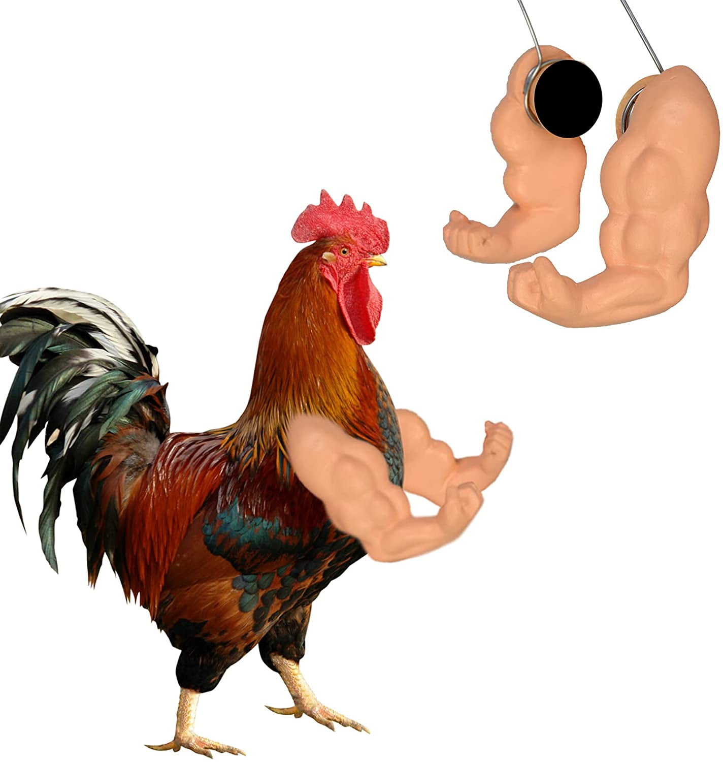 Muscle Chicken Arms Toys for Chickens to Wear, Funny Costume Fist