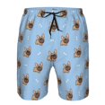 thumbnail image 3 of Fuzoiu Brown French Bulldog Print Men's Beach Shorts,Men's Swim Trunks,Quick Dry Board Shorts with Pockets,Men's Bathing Suits for Surfing, Running, and Casual Wear-3X-Large, 3 of 6
