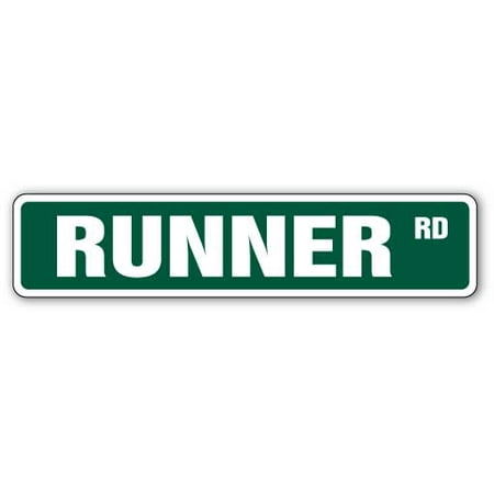 RUNNER Street Sign marathon cross country running jog | Indoor/Outdoor |  14