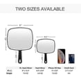thumbnail image 3 of Hand Mirror, Extra Large Black Handheld Mirror With Handle, 9" W X 12.4" L 26s, 3 of 4