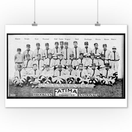 Brooklyn Dodgers Photo - Brooklyn Dodgers - Team Photograph - Baseball Card (9x12 Art Print, Wall Decor Travel Poster)