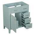 thumbnail image 4 of Euroco 30" Bathroom Vanity without Sink, Cabinet Base Only, Bathroom Cabinet with Drawers, Solid Frame and MDF Board, Green, 4 of 9