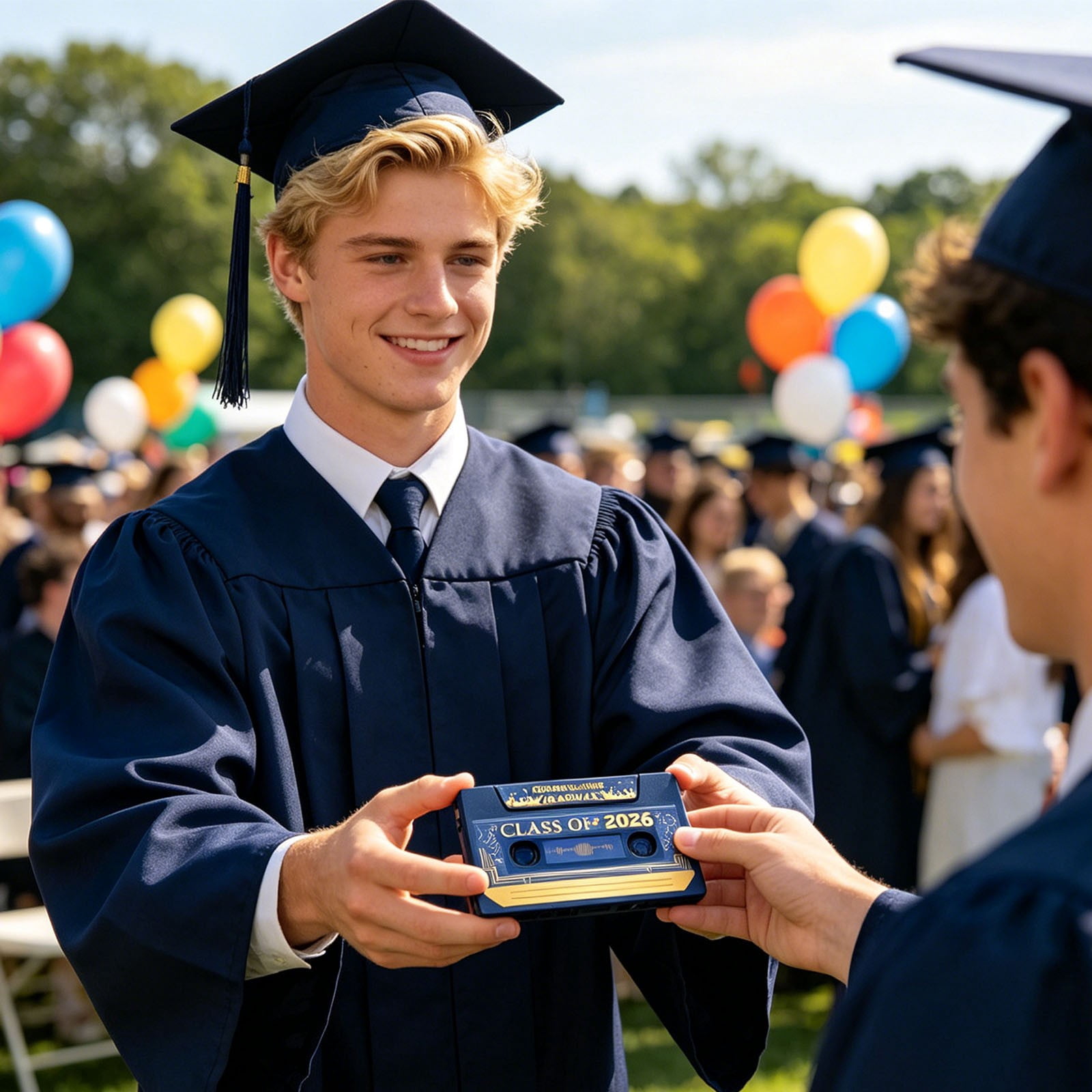2026 Graduation Season Voice Message Card: A retro cassette-style message card for recording creative graduation wishesâthe gift for classmates and teachers,Blue
