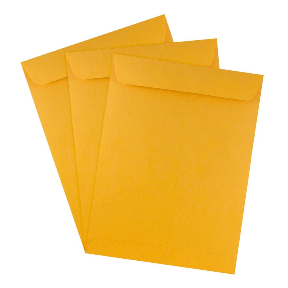 JAM Paper Large Open End Catalog Envelopes, 12 x 15 1/2, Brown Kraft Manila, 50 per Pack