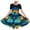 Black, variant on QIPOPIQ Girl's Summer Van Gogh Art 3D Print Crewneck Short Sleeve T-Shirt Swing Dress Clearance