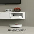 thumbnail image 4 of HOMCOM Meuble Télé Flottant de 47 Pouces, Console Multimédia Murale, Blanc, 4 of 10