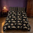 thumbnail image 2 of Homewish Bohemian Moon and Sun Bedding, Glitter Stars Duvet Cover Full, Black Reversible 3 Pieces, 1 Duvet Cover and 2 Pillowcases, 2 of 6