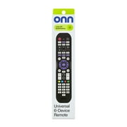 onn Universal 6-Device Remote, Black