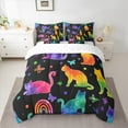 thumbnail image 2 of Castle Fairy Boys Girls Animal Cats Butterflies Bedding Comforter Set 7-Piece,Abstract Gradient Rainbow King Bedding Sets,Polka Dots Ultra Soft Bed Sheets,Breathable Home Decor,Reversible, 2 of 8