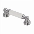 thumbnail image 1 of Hickory Hardware P3412-CHW 3 In. Gaslight Chrome With White Cabinet Pull, 1 of 1