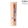 thumbnail image 3 of Pinzas Para Ropa De 25Mm,35Mm,45Mm, Mini Clips De Papel De Madera Para Fotos, Pinzas Para Ropa, Abrazaderas De Madera Para Suministros De Almacenamiento, Clips De Madera 100 Uds Methold EL010321-00, 3 of 6