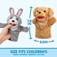 thumbnail image 3 of Joyfy 6Pcs Kids Hand Puppet Set with Working Mouth, Toddler Plush Toy Includes Pig, Sheep, Dairy Cow, Dog, Goat, and Horse for Show Theater,Christmas Birthday Gifts, Halloween Special Gifts, 3 of 6