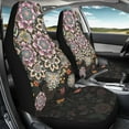 thumbnail image 3 of Yuyamidu Boho Mandala Flower Car Seat Covers Waterproof Auto Seat Cover Fashion Custom Auto Interior Accessories 2 Pcs Set, Easy to Install, 3 of 7