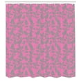 thumbnail image 3 of Ambesonne Floral Shower Curtain, Big Grey Flowers Petals, 69"Wx84"L, Pink and Grey, 3 of 3