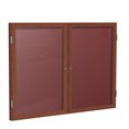 thumbnail image 5 of Ghent PN23660B-BK 36 in. x 60 in. 2-Door Walnut Wood Frame Enclosed Letterboard - Black, 5 of 6