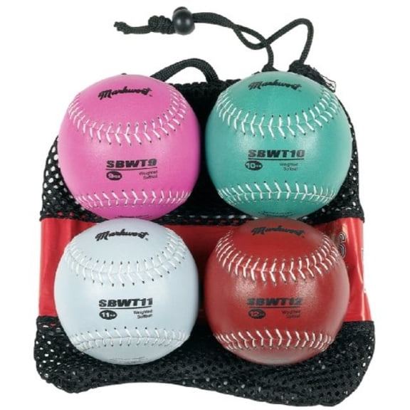 Markwort 12-Inch Softball Weighted Set (9, 10 , 11 and 12 oz)