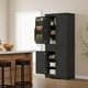 thumbnail image 1 of Kojooin Mueble de Almacenamiento de Cocina Elegante Despensa de 72" con Cajones y Estantes para Puertas, Negro, 1 of 7