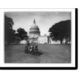 thumbnail image 2 of Historic Framed Print, East Front (detail) showing lawn mower in operation for maintenance of grounds, 17-7/8" x 21-7/8", 2 of 9