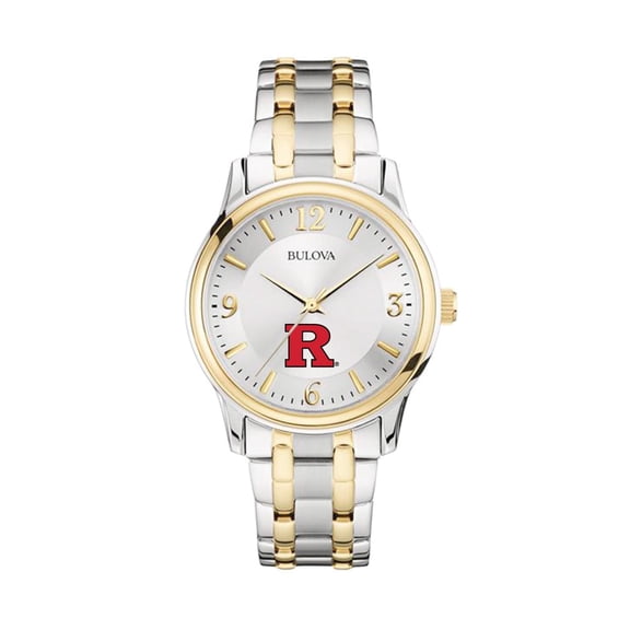Bulova Silver/Gold Rutgers Scarlet Knights Classic Two-Tone Round Watch