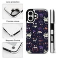 thumbnail image 3 of Compatible with iPhone 11 12 13 mini 14 15 16 Pro Max Plus Wallet Case with Card Holder, PU Leather Kickstand Card Slots Case ( Dark Monster Pattern, iPhone 14 Pro Max), 3 of 7