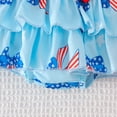 thumbnail image 5 of UngA Baby Fourth of July Outfit Girl Ruffle Romper+Bloomers Tutu Skirt+Socks+Headband 4Pcs Infant Newborn Clothes Set (White,12-18 Months), 5 of 7