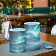 thumbnail image 6 of WOBOGO Size Combo Candle Flickering Flameless with Remote Control and Timer for Romantic Atmosphere Aurora White Horse Pattern, 6 of 7