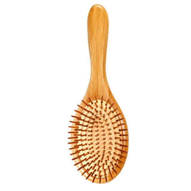 EeaseMX 1 peine de masaje de bambú práctico, mini peine de aire, peine portátil para el hogar (color madera).