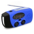 thumbnail image 1 of 2000mAh manivela portátil FM AM WB NOAA Radio Solar antorcha azul, 1 of 9